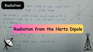 Radiation from the Hertz dipole  Radiation  Radiation from the Hertzian dipole [upl. by Eileme]