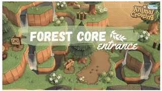 NATURAL FORESTCORE ENTRANCE 🌱  Animal Crossing New Horizons [upl. by Arenahs]