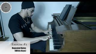 Piano Exercise 2 Repeated Notes White Keys [upl. by Happ947]