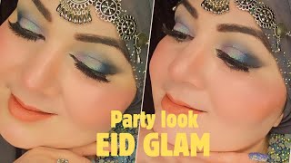 Easy Eid Glam lookAffordable makeupstep by step party makeup tutorial [upl. by Aicenet]