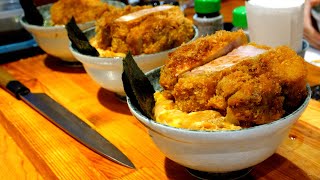 厚さ５センチ！？元力士が作る極厚のかつ丼に密着 Katsudon  Japanese Street Food in osaka [upl. by Truc782]