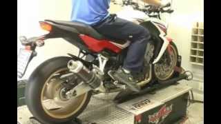 HONDA CB 650 F 2014 STOCK VS MIVV GP full system [upl. by Esenaj266]