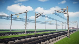 Minecraft Railway Catenary Overhead Line Tutorial [upl. by Nelyahs]