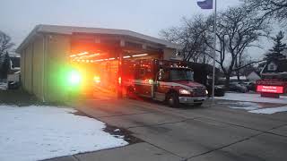 Des Plaines FD Engine 62 and Ambulance 62 Responding [upl. by Corson]