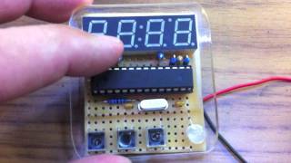 4 Segment LED Clock  Multiplexing slowed down [upl. by Adorne973]