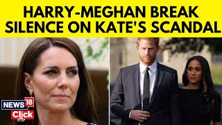 Prince Harry And Meghan Markle Break Silence On Kate’s Edited Photo Scandal  N18V  Royal  News18 [upl. by Acysej920]