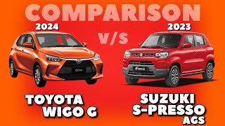 WIGO 2024 vs SPRESSO AGS 2023  COMPARISON SPECS amp PRICE [upl. by Nolyd]