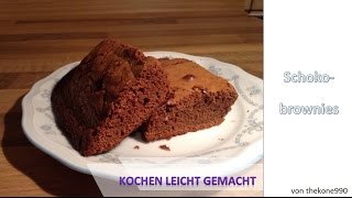 Kochen leicht gemacht  Schoko Brownies selber machen [upl. by Reahard108]