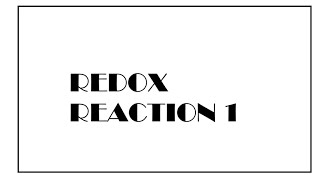 REDOX REACTIONS  NOVEMBER 5TH LECTURE [upl. by Budd834]