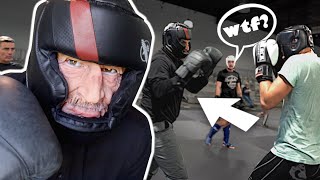 Old Man Pranks Professional Kickboxing Gym [upl. by Buyse471]