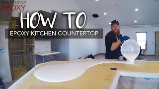 HOW TO  Epoxy Kitchen Countertop  Countertop Epoxy  White Marble Countertop  Kitchen Countertop [upl. by Acinoda]