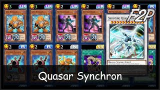 QUASAR SYNCHRON  F2PP2W Deck Analysis amp Testing YuGiOh Duel Links [upl. by Eleynad]