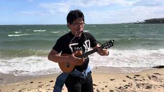 Nusaniwe tanjong Alang  Beach Session  Ukulele amp Harmonic UNPLUGGED [upl. by Laoj]