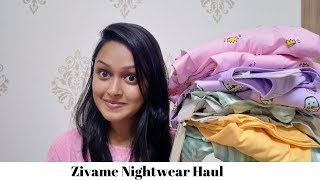 Zivame Nightwear Haul  SLEEPWEAR Haul  Womens Affordable Nightwears [upl. by Nyliram]