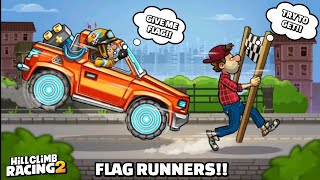 CATCH THE FLAG🏁 NEW EVENT quotFLAG RUNNERSquot Gameplay  Hill Climb Racing 2 [upl. by Nere776]