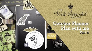 October Planner Set Up Part 2 Plan with me [upl. by Atinuahs]