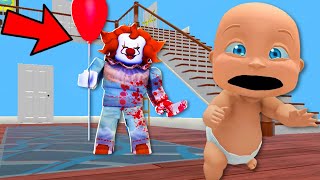 Baby Escapes EVIL CLOWN [upl. by Nnyluqcaj354]