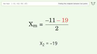 Find the midpoint between two points p1 118 and p2 1937 StepbyStep Video Solution [upl. by Alic354]