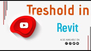 design a Threshold in Revit like a pro [upl. by Rehtse]