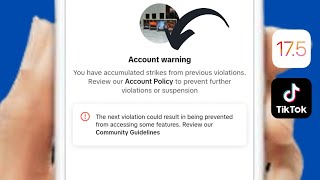 How to Fix TikTok Account Warning  Remove Account Warning On TikTok iPhone [upl. by Hallsy]