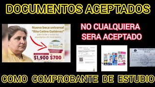 BECA RITA C DOCUMENTOS ACEPTADOS COMO COMPROBANTE DE ESTUDIO X CUAL PUEDES SUSTITUÍR🧐🤔🤨🧾🪪👍 [upl. by Nomde]