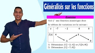 généralités sur les fonctions 1 bac exercices corrigés  image dun intervalle par une fonction [upl. by Homer]