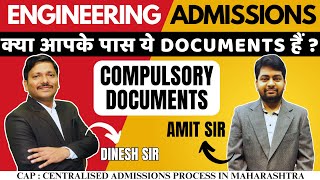 DOCUMENTS REQUIRED FOR ENGINEERING ADMISSIONS COUNSELING IN MAHARASHTRA  MHTCET 2024  DINESH SIR [upl. by Clayson4]