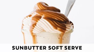 Sunbutter Soft Serve Ice Cream  vegan paleo nochurn [upl. by Alage929]