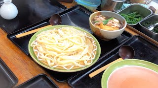 japanese street food  udon noodles うどん [upl. by Nuhsal]