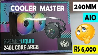 cooler master 240mm aio  cooler master master liquid 240 core argb aio  com lap info [upl. by Nirek]