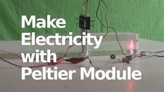 Generate Electricity with Peltier Module  The Seebeck Effect [upl. by Dre927]