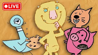 🔴 LIVE Halloween Monster Moments With Leonardo  More Mo Willems Workshop Videos For Kids [upl. by Atsugua]