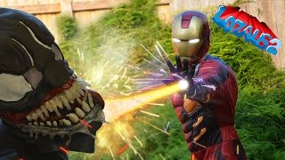 IRONMAN VS VENOM with Spiderman amp Deadpool Part 7 [upl. by Pierro]