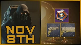 Travelers Chosen Sunshot amp Nightfall Ciphers  Xur Exotic Stock Update 1108 [upl. by Sheryle]