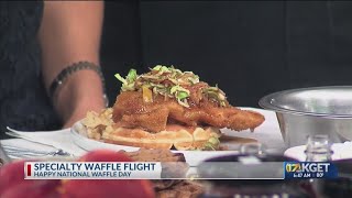 National Waffle Day Specialty Waffle Flight [upl. by Roosevelt]