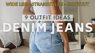 How I Style DENIM Jeans 3 styles 9 outfits ft Nudie Jeans Co [upl. by Tierney]