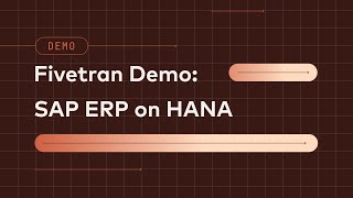 Fivetran Demo SAP ERP on HANA Video Demo [upl. by Bloem]