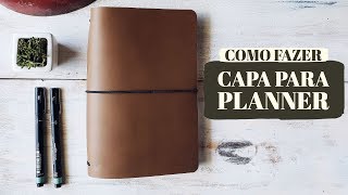 Como fazer capa para planner ou bullet journal com elásticos  estilo midori [upl. by Earas364]