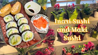 I Bought Seeds To Plant Indoors and I Prepared Inari Sushi and Maki Sushi For Dinner [upl. by Edgell]