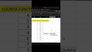 USE OF COUNTA FUNCTION IN EXCEL  exceltutorialforbeginners excel excelclub excelcourse [upl. by Rehctaht]