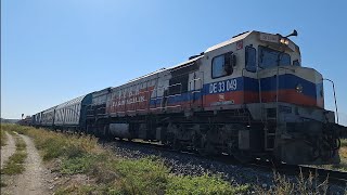 TCDD DE 33049 KARMA YÜK TRENİ SELAMLI GEÇİŞ DİNAMİK FREN SESİ [upl. by Yraeg128]