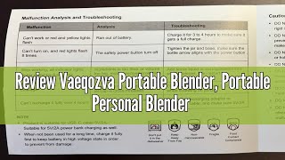 Review Vaeqozva Portable Blender Portable Personal Blender Smoothies 24oz 300W Travel Blender USBC [upl. by Ardaed]