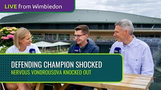 Defending Champion Marketa Vondrousova Crashes Out of Wimbledon [upl. by Ocirred765]