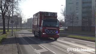 Brandweer Barendrecht VC 179997  MCU 179996 naar een GRIP 1 in Rotterdam [upl. by Els]