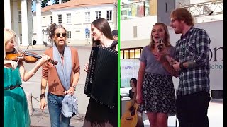 When Celebrities Surprise Street Performers By Singing With Them [upl. by Whiney]