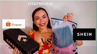 RECEBIDOS SHEIN VS SHOPEE LOOK COMPLETO COM MENOS DE 100 [upl. by Klarrisa]