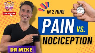 Pain vs Nociception  In 2 minutes [upl. by Edroi]