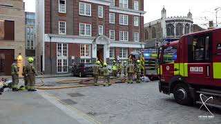 16 Mar 23 8 Fire Engine Attendance Residential Flat Fire 🔥 Bartholomew Close City of London EC1A [upl. by Cummings]