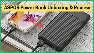 ASPOR Power Bank 10000mAh Unboxing amp Review  Best Budget Portable Charger 2024 [upl. by Sterne]