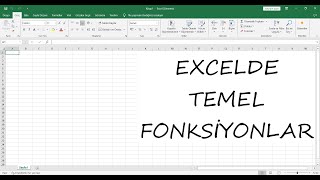 EXCELDE TEMEL FONKSİYONLAR ETOPLA DÜŞEYARA EĞER ve TOPLA ÇARPIM [upl. by Airetnahs]